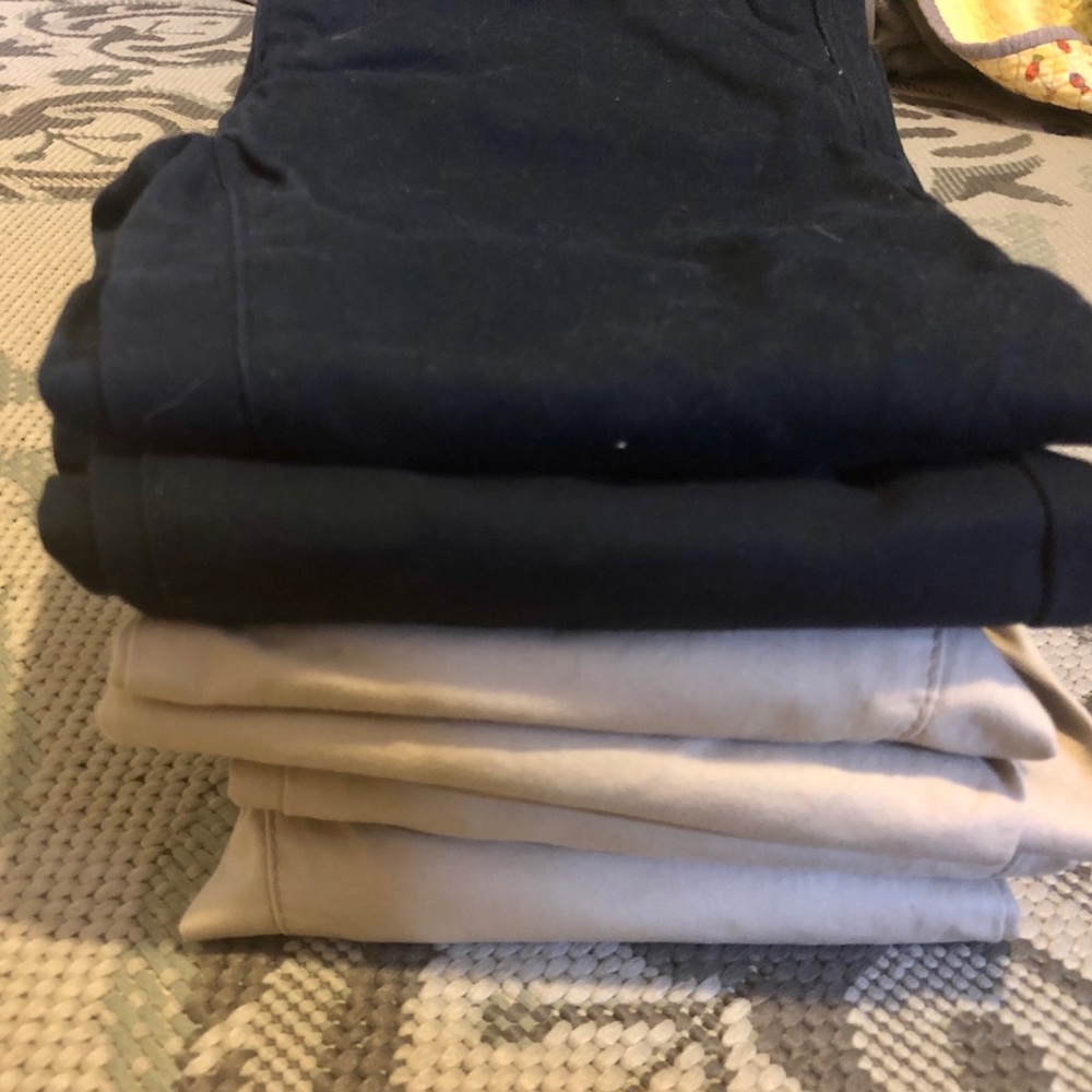 Old Navy Khaki and Navy Uniform Pants